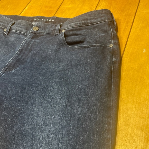 Mott and Bow Straight Staple Jeans 36x32 Dark Wash Denim - Picture 2 of 16